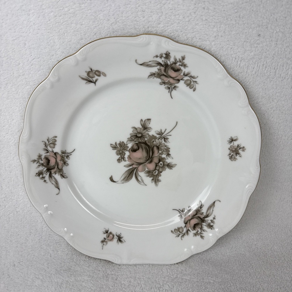 Johann Haviland Bavaria Germany -Sepia Rose China 10" Dinner  Replacement Plate